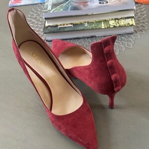 Nine West Burgundy Suede Heels
